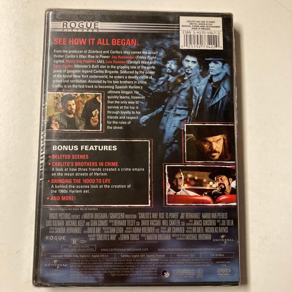 Carlitos Way-Rise to Power DVD New Sealed - Picture 2 of 6